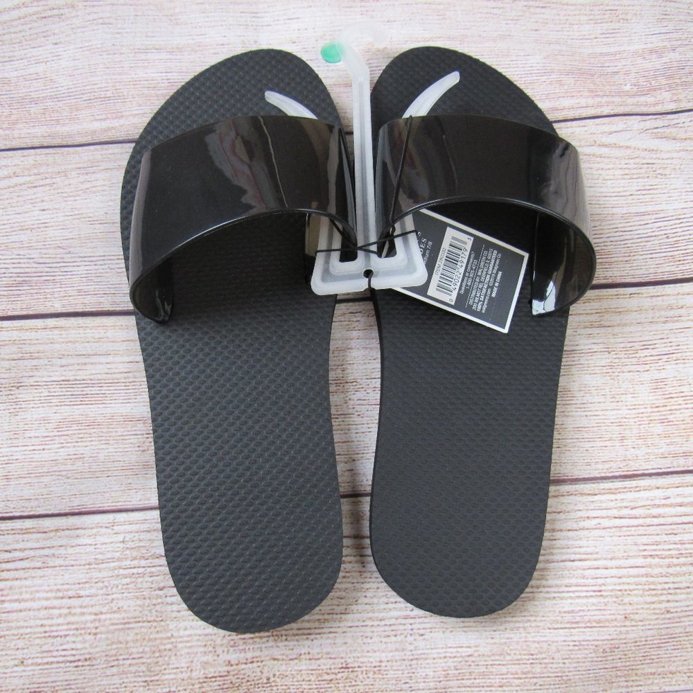 Black Transparent-Band Cancun Slide